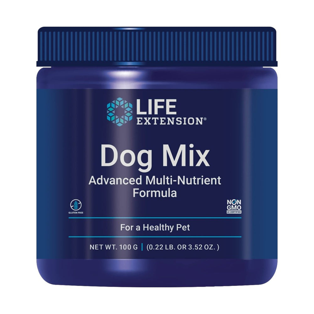 Life Extension Dog Mix - Daily Nutrition Care Supplement Powder for Your Canine Pet - Advanced Formula with Vitamins, Probiotics & Essential Fatty Acids - Gluten - Free, Non - GMO ? 100 g, 60 Servings - The Oasis of Health