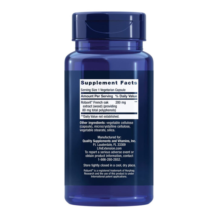 Life Extension Energy Renew, French Oak Extract, Combat General Fatigue & Maintain Energy Levels, Non - GMO, Gluten - Free, Vegetarian, 30 Capsules - The Oasis of Health