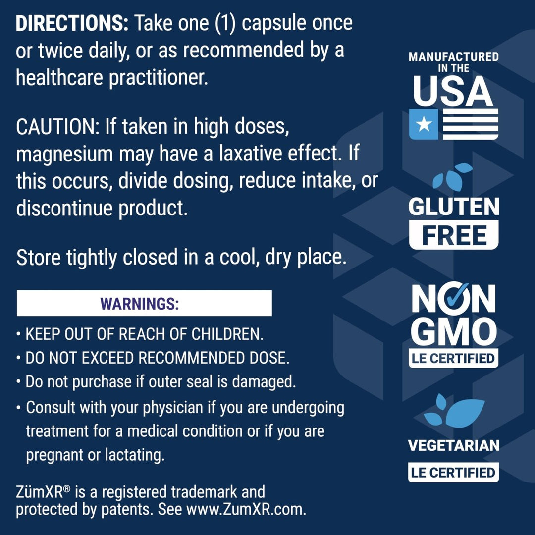 Life Extension Extend - Release Magnesium, prolonged heart & bone health support, cardiovascular & blood pressure health support, bioavailable formula, gluten - free, non - GMO, vegetarian, 60 capsules - The Oasis of Health