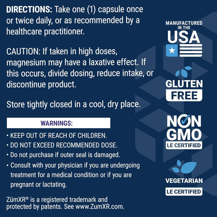 Life Extension Extend - Release Magnesium, prolonged heart & bone health support, cardiovascular & blood pressure health support, bioavailable formula, gluten - free, non - GMO, vegetarian, 60 capsules - The Oasis of Health