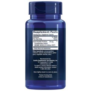 Life Extension FLORASSIST Heart Health - 2.5 Billion CFU Heart Health Support Advanced Probiotics Supplement for Men and Women ? Gluten - Free, Non - GMO, Vegetarian ? 60 Capsules - The Oasis of Health