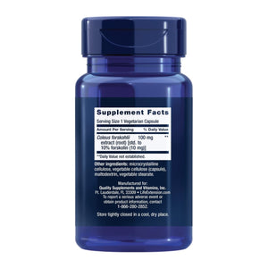 Life Extension Forskolin, Coleus forskohlii, Cellular Energy Health Support Supplement, 10 mg, standardized Extract, Non - GMO, Gluten - Free, Vegetarian, 60 Capsules, 1 - 2 Month Supply - The Oasis of Health