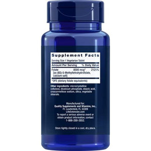 Life Extension High Potency Optimized Folate 8500 mcg DFE, 30 Vegetarian Tablets (Pack of 4) - The Oasis of Health