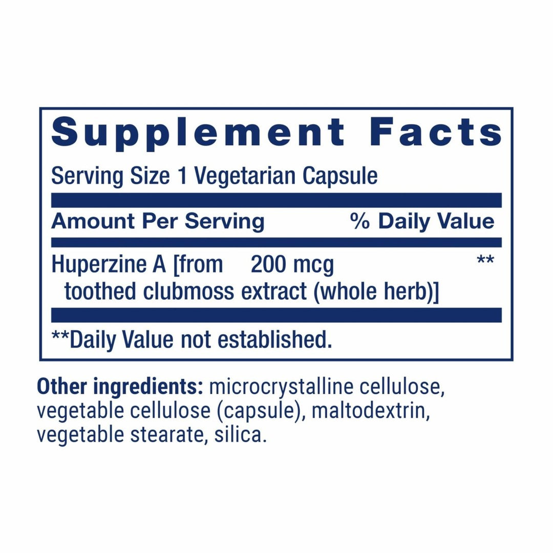 Life Extension Huperzine A, Memory Health, Cognitive Health, Chinese Club Moss Extract, Gluten - Free, Non - GMO, Vegetarian, 60 Capsules - The Oasis of Health