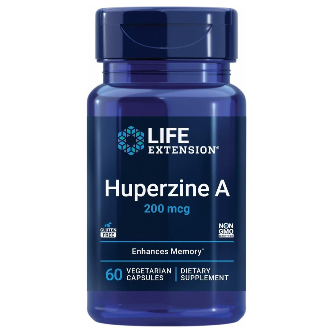 Life Extension Huperzine A, Memory Health, Cognitive Health, Chinese Club Moss Extract, Gluten - Free, Non - GMO, Vegetarian, 60 Capsules - The Oasis of Health
