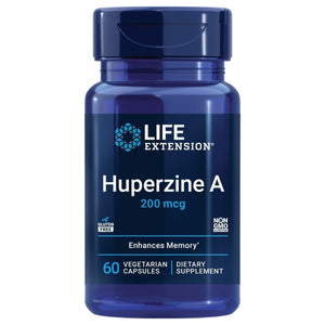 Life Extension Huperzine A, Memory Health, Cognitive Health, Chinese Club Moss Extract, Gluten - Free, Non - GMO, Vegetarian, 60 Capsules - The Oasis of Health