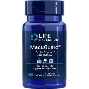 Life Extension MacuGuard Ocular Support with Saffron ? Eye Health Supplement for Healthy Vision ? with lutein, meso - zeaxanthin, zeaxanthin, saffron ? Gluten - free, Non - GMO ? 60 softgels - The Oasis of Health