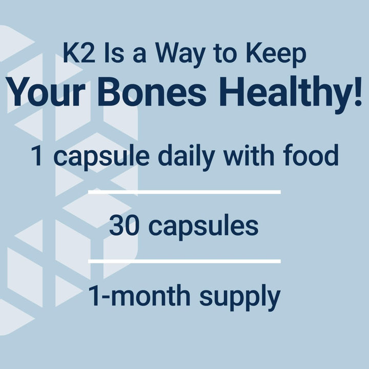 Life Extension Mega Vitamin K2 High Potency for Strong Bones, clinically Studied 45 mg K2 Dosage, Promotes Healthy Bone Density, Gluten - Free, Non - GMO, 30 Capsules - The Oasis of Health