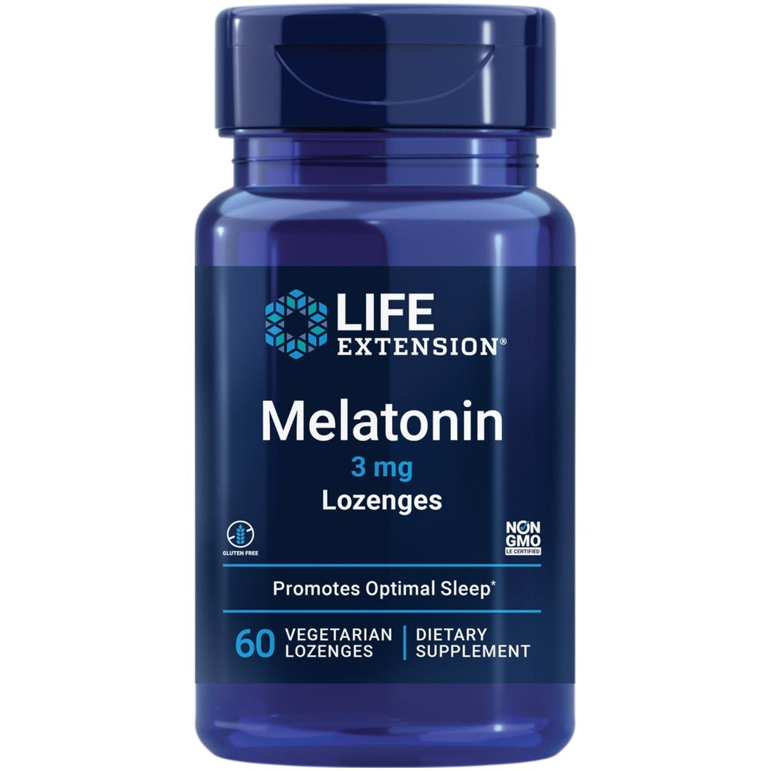 Life Extension Melatonin, 3 mg, Optimal Sleep Support, Healthy circadian Rhythms, Cellular Defense, Gluten - Free, Non - GMO, Vegetarian, 60 chewable lozenges - The Oasis of Health