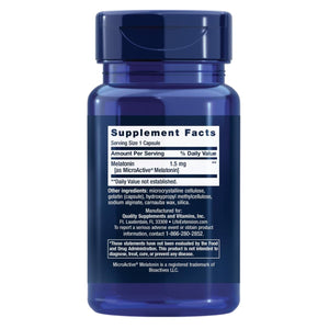 Life Extension Melatonin IR/XR, 1.5 mg, immediate - and Extended - Release Formula for Optimal Sleep Support, Healthy circadian Rhythms, Cellular Defense, Gluten - Free, Non - GMO, 60 Capsules - The Oasis of Health