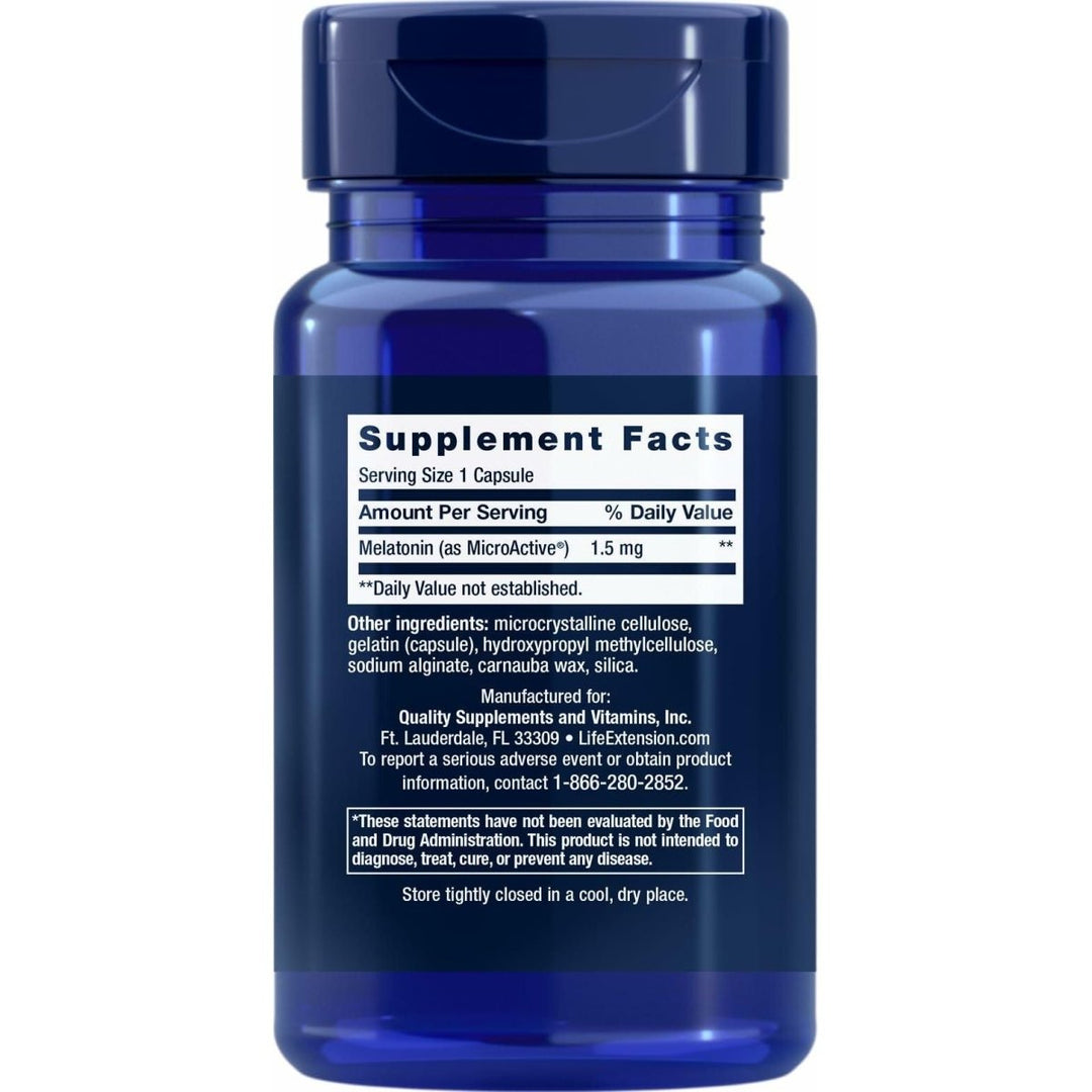 Life Extension Melatonin IR/XR, 1.5 mg, immediate - and Extended - Release Formula for Optimal Sleep Support, Healthy circadian Rhythms, Cellular Defense, Gluten - Free, Non - GMO, 60 Capsules - The Oasis of Health
