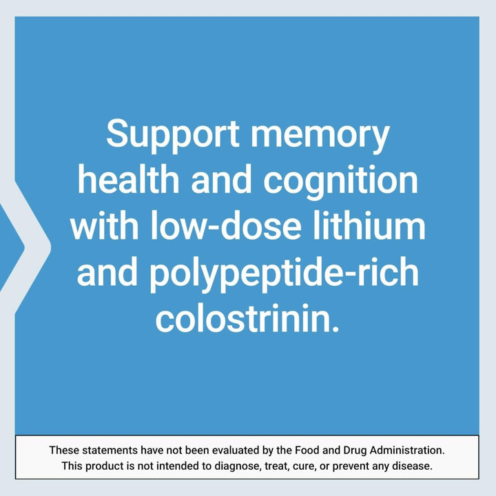 Life Extension Memory Protect, Lithium, colostrinin Milk peptides, Memory and Cognitive Health Support, Gluten - Free, Non - GMO, 12 colostrinin - Lithium (C - Li) Capsules, 24 Lithium (Li) Capsules - The Oasis of Health