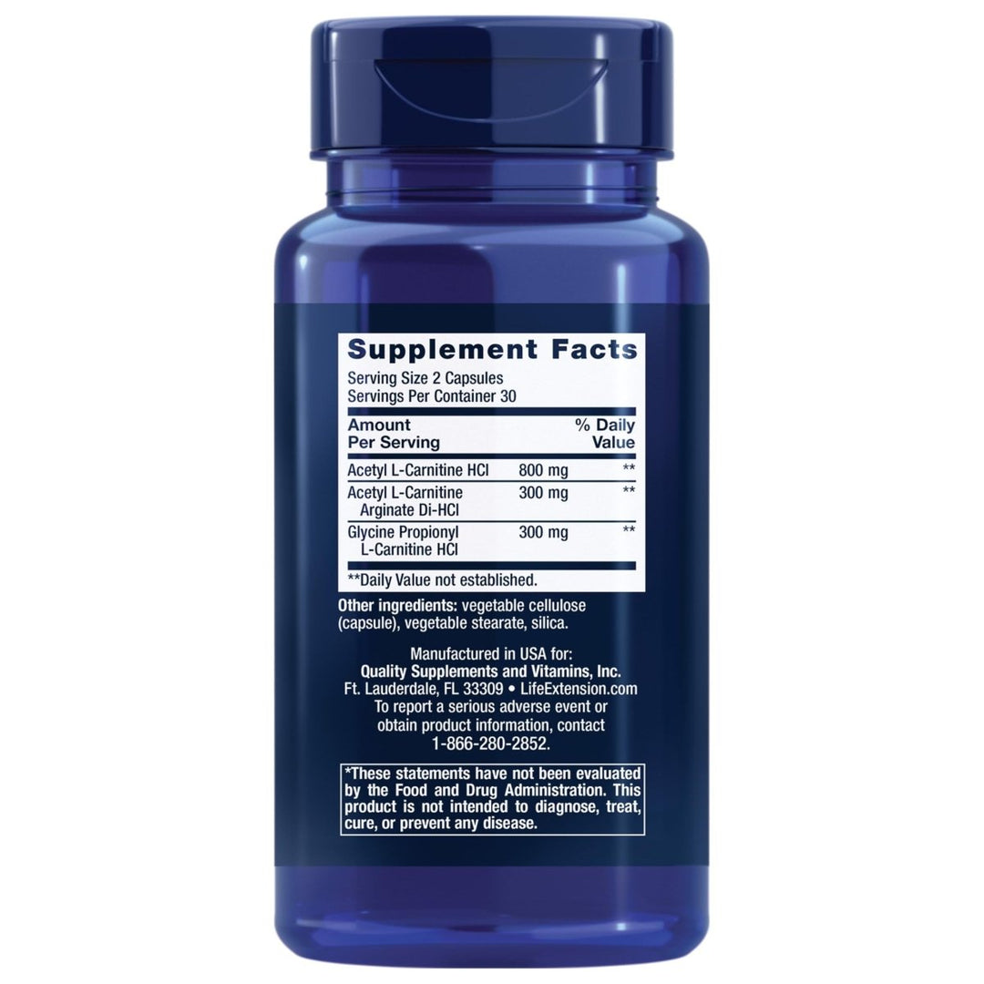 Life Extension Optimized Carnitine 60 Capsules - The Oasis of Health
