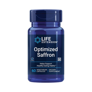 Life Extension Optimized Saffron, saffron extract, saffron supplement that helps you fight the urge to snack, non - GMO, gluten - free, vegetarian, 60 vegetarian capsules - The Oasis of Health
