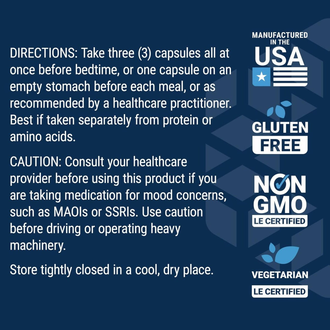 Life Extension Optimized Tryptophan Plus 1000mg - L - Tryptophan Supplement with Niacin and L - Lysine for Healthy Sleep & Stress Response – Gluten - Free, Non - GMO, Vegetarian - 90 Capsules - The Oasis of Health