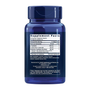 Life Extension Optimized Tryptophan Plus 1000mg - L - Tryptophan Supplement with Niacin and L - Lysine for Healthy Sleep & Stress Response – Gluten - Free, Non - GMO, Vegetarian - 90 Capsules - The Oasis of Health