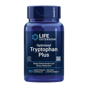 Life Extension Optimized Tryptophan Plus 1000mg - L - Tryptophan Supplement with Niacin and L - Lysine for Healthy Sleep & Stress Response – Gluten - Free, Non - GMO, Vegetarian - 90 Capsules - The Oasis of Health