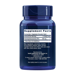 Life Extension Pea Discomfort Relief (Berry Flavor) for Occasional Minor Pain & Discomfort – Palmitoylethanolamide Supplement - Gluten - Free, Non - GMO, Vegetarian – 60 Chewable Tablets - The Oasis of Health