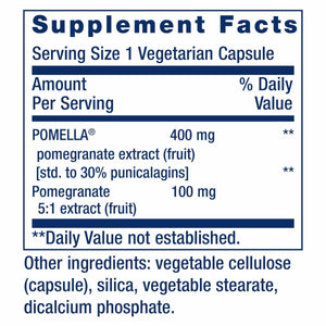 Life Extension Pomegranate Fruit Extract, 500 mg, antioxidant polyphenols for Cardiovascular Health, superfood, Gluten Free, Non - GMO, Vegetarian, 30 Capsules - The Oasis of Health
