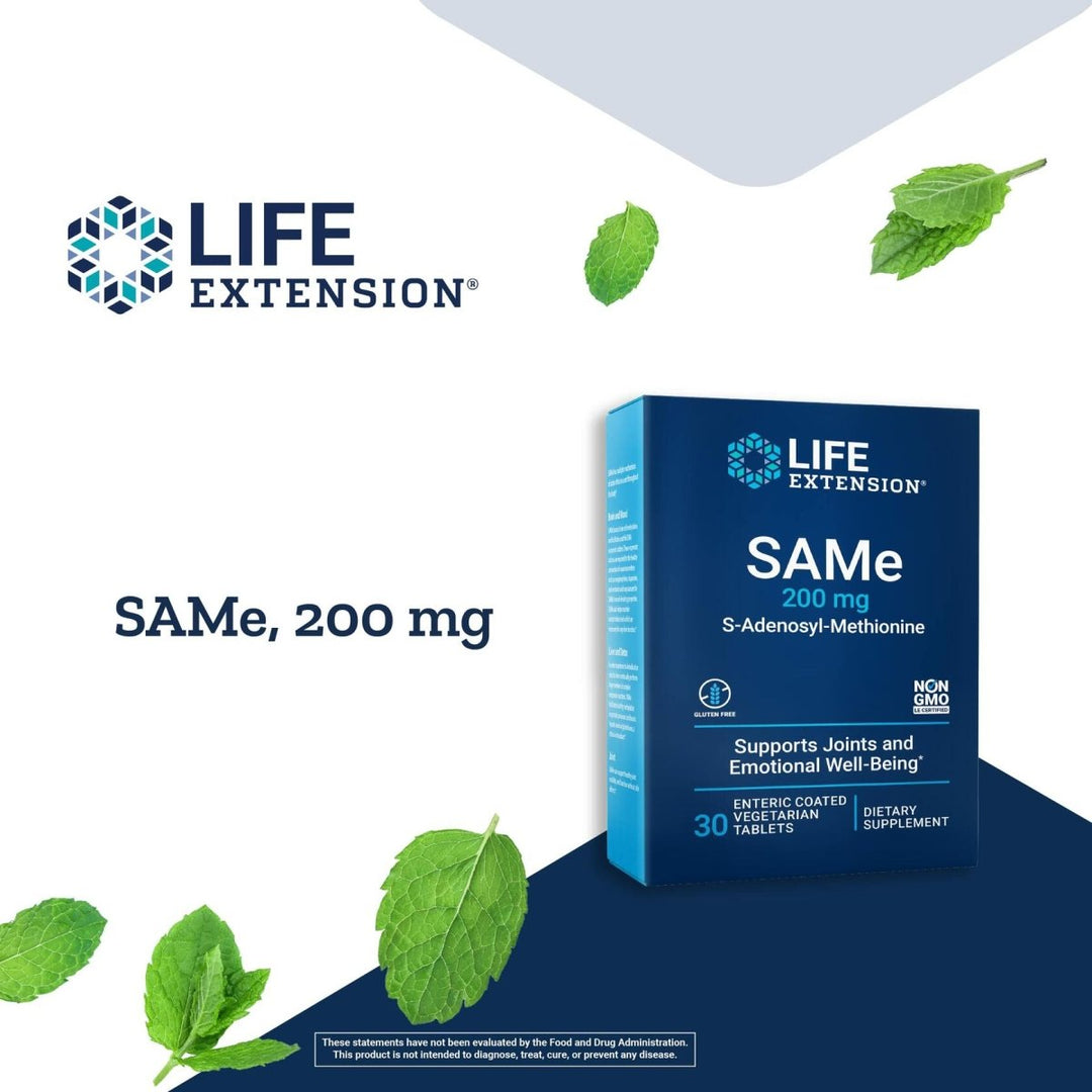 Life Extension Same, Mood, Joint & Liver Support, Gluten - Free, Non - GMO, Vegetarian, 30 Tablets - The Oasis of Health