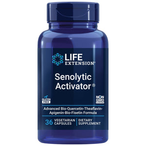 Life Extension Senolytic Activator?, healthy aging, cellular health support, bioavailable quercetin and fisetin, apigenin, black tea theaflavins, gluten free, non - GMO, vegetarian, 36 capsules - The Oasis of Health