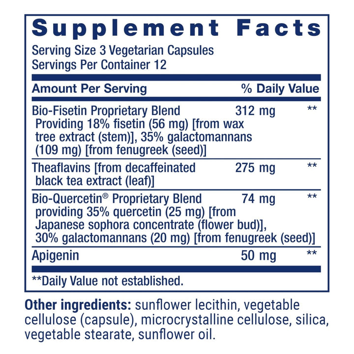 Life Extension Senolytic Activator?, healthy aging, cellular health support, bioavailable quercetin and fisetin, apigenin, black tea theaflavins, gluten free, non - GMO, vegetarian, 36 capsules - The Oasis of Health