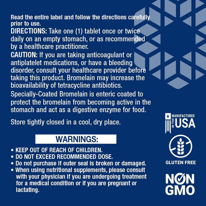 Life Extension Specially - Coated Bromelain, Pineapple Extract, Joint Health, Joint Comfort, Vegetarian, Gluten - Free, Non - GMO, 500 mg, 60 enteric - Coated Tablets - The Oasis of Health