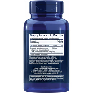 Life Extension Specially - Coated Bromelain, Pineapple Extract, Joint Health, Joint Comfort, Vegetarian, Gluten - Free, Non - GMO, 500 mg, 60 enteric - Coated Tablets - The Oasis of Health