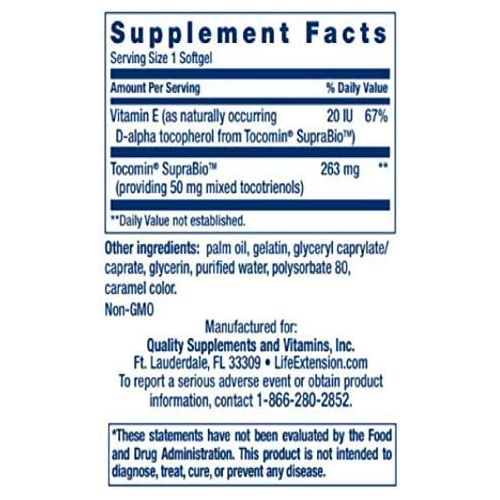 Life Extension - Super - Absorbable Tocotrienols - 60 Gels (Pack of 3) - The Oasis of Health