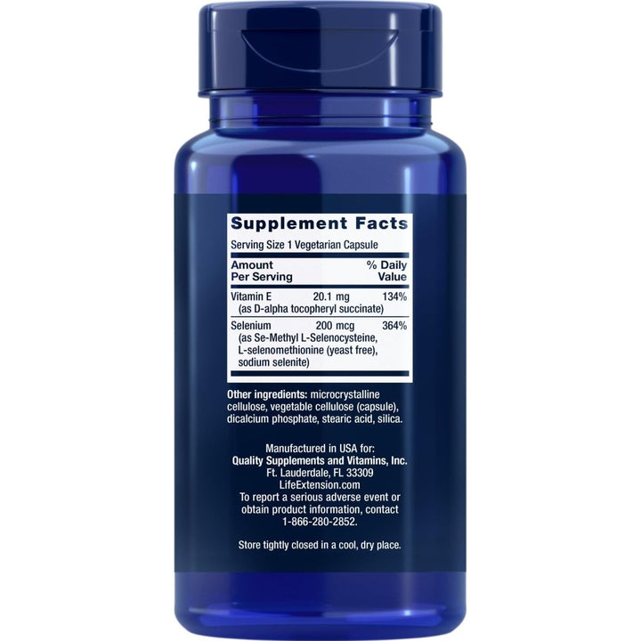 Life Extension - Super Selenium Complex & Vitamin E - 200 Mcg - 100 Vcaps (200 VCAPS) by Life Extension (2) - The Oasis of Health