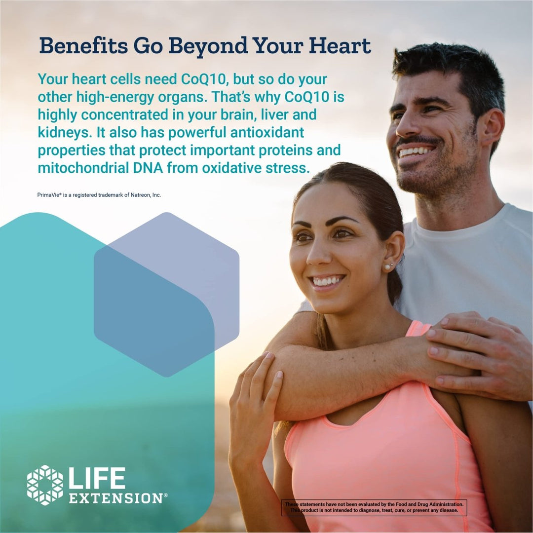 Life Extension Super Ubiquinol CoQ10 50mg with Enhanced Mitochondrial Support 100 Softgels - The Oasis of Health