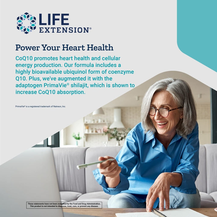 Life Extension Super Ubiquinol CoQ10 50mg with Enhanced Mitochondrial Support 100 Softgels - The Oasis of Health