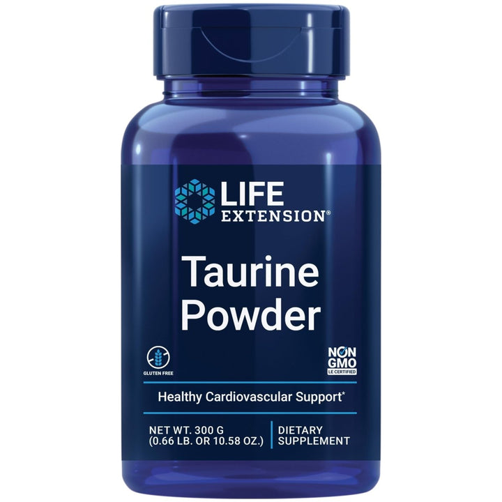Life Extension Taurine Powder ? Healthy Cardiovascular Support, Promotes Brain Health, Healthy Aging, and Muscle and Exercise Recovery ? Gluten - Free, Non - GMO, Vegetarian ? 300 Grams - The Oasis of Health