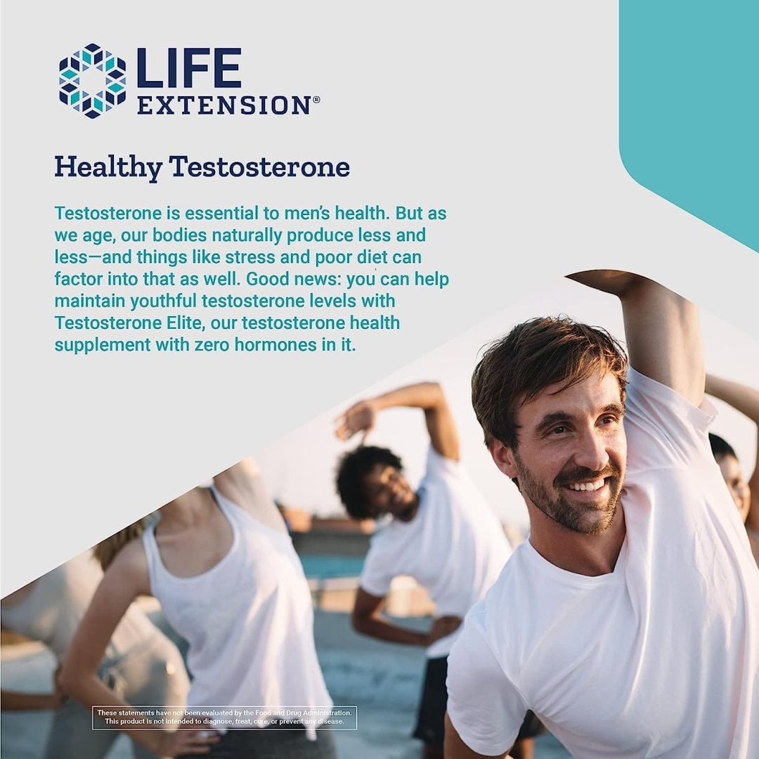 Life Extension Testosterone Elite ? Testosterone Production Support Supplement for Men - with Luteolin, Pomegranate and Cacao Seed Extract ? Gluten - Free, Non - GMO, Vegetarian ? 30 Capsules - The Oasis of Health