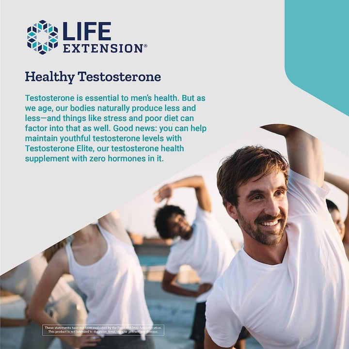 Life Extension Testosterone Elite ? Testosterone Production Support Supplement for Men - with Luteolin, Pomegranate and Cacao Seed Extract ? Gluten - Free, Non - GMO, Vegetarian ? 30 Capsules - The Oasis of Health