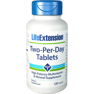 Life Extension Two - Per - Day Tablets Super - Potent Multivitamin & Mineral Supplement 120 Tablets - The Oasis of Health