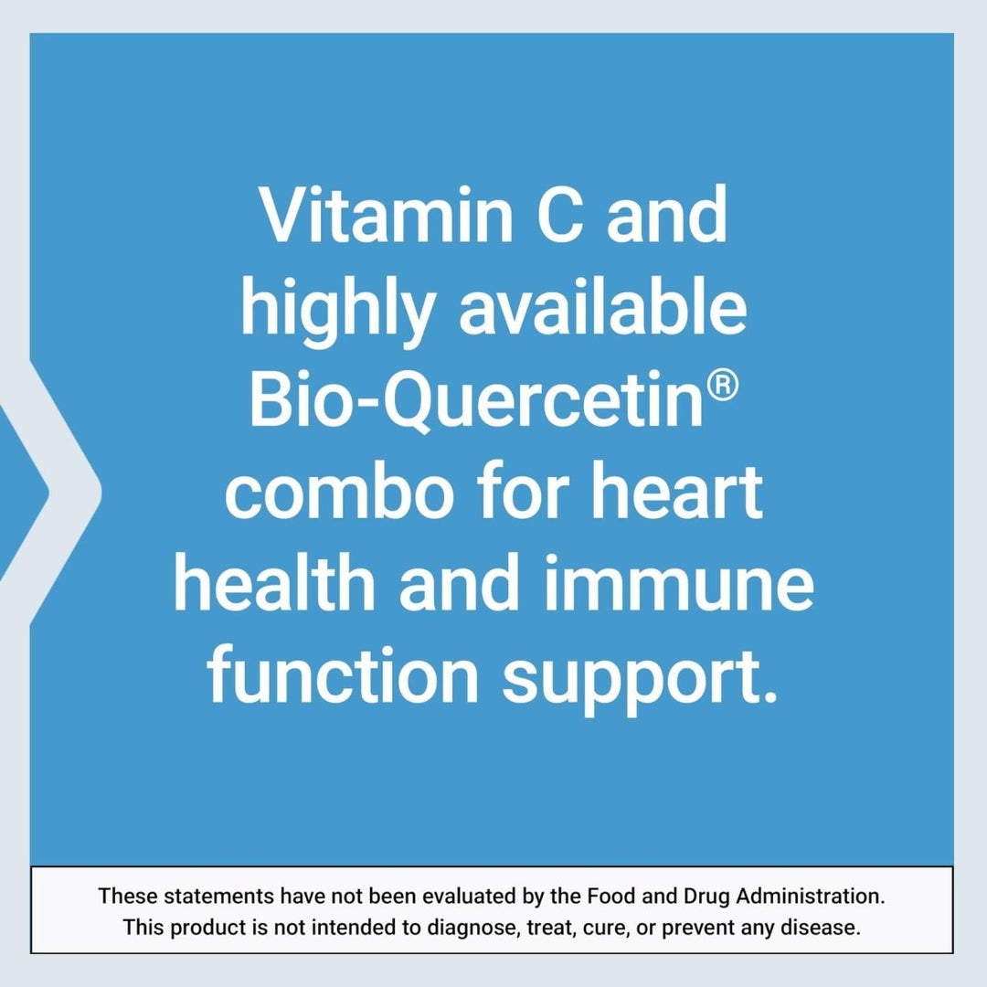 Life Extension Vitamin C and Bio - Quercetin®, Cardiovascular Health Supplement, Immune Support, Highly absorbable, quercetin, Vitamin C, Gluten Free, Non - GMO, Vegetarian, 60 Tablets - The Oasis of Health