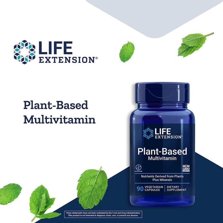 Life Extension Whole Food Multivitamin, Plant - derived Vitamin D3, A, B, C & E, Plus Minerals, Plant extracts, Stay Healthy from Head to Toe, Gluten - Free, Non - GMO, Vegetarian, 90 Capsules - The Oasis of Health