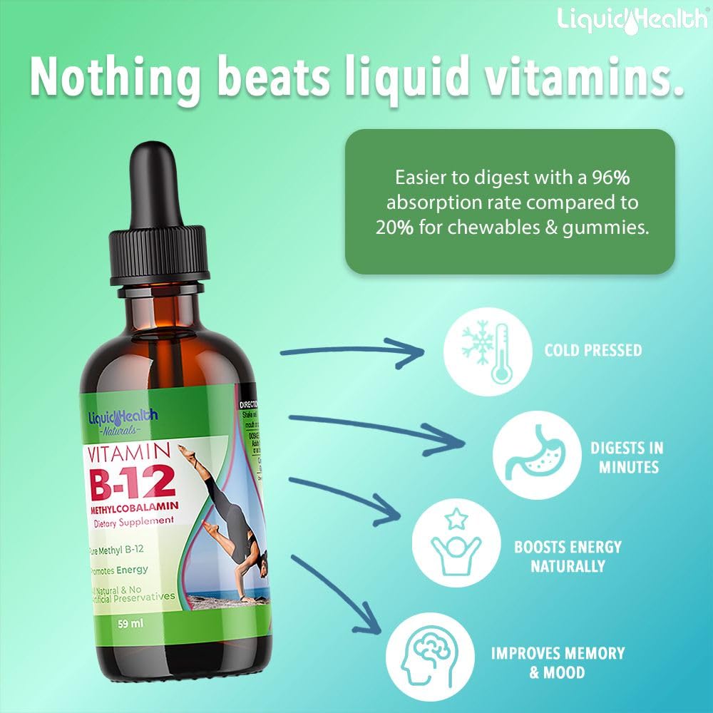 LiquidHealth - Vitamin B12 Drops - 2.03 fl. oz. - The Oasis of Health