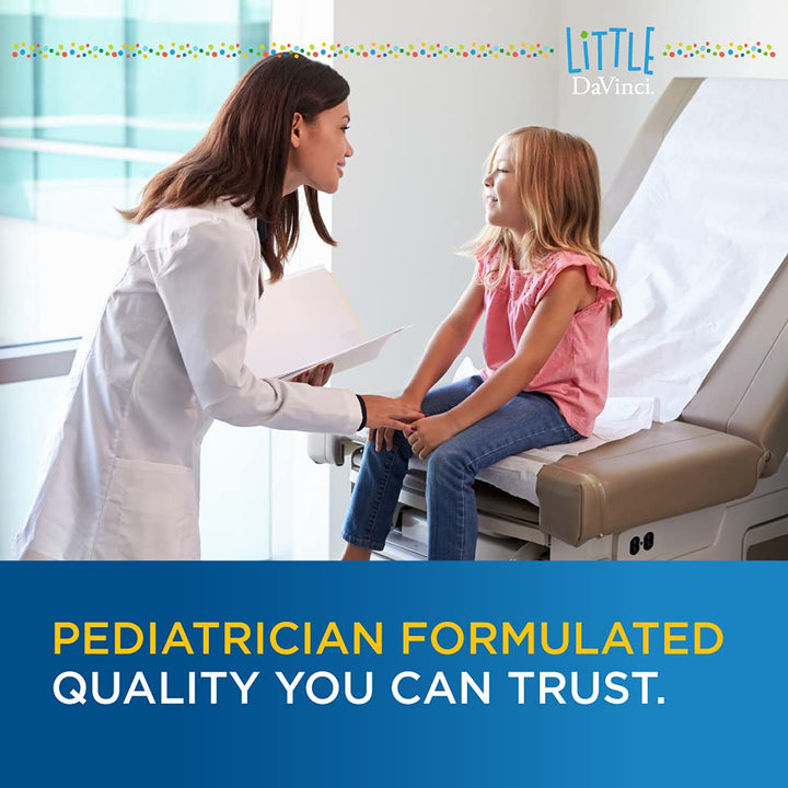 Little DaVinci Calm - Calming Supplement for Kids* - Supports Relaxation, Focus and Alertness* - With Green Tea Leaf Extract and Stevia Leaf Extract - Fruit Punch Flavor - 30 ml - The Oasis of Health