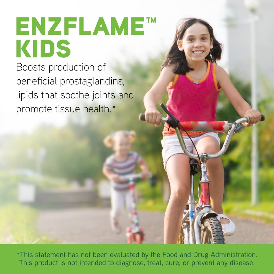 Little DaVinci Enzflame Kids - Powder Drink Mix Supplement to Support Muscle and Joint Comfort, Mobility and Immune Health* - With Calcium, Sodium, Enzymes, DMG, and More - Orange Flavor - 30 Servings - The Oasis of Health