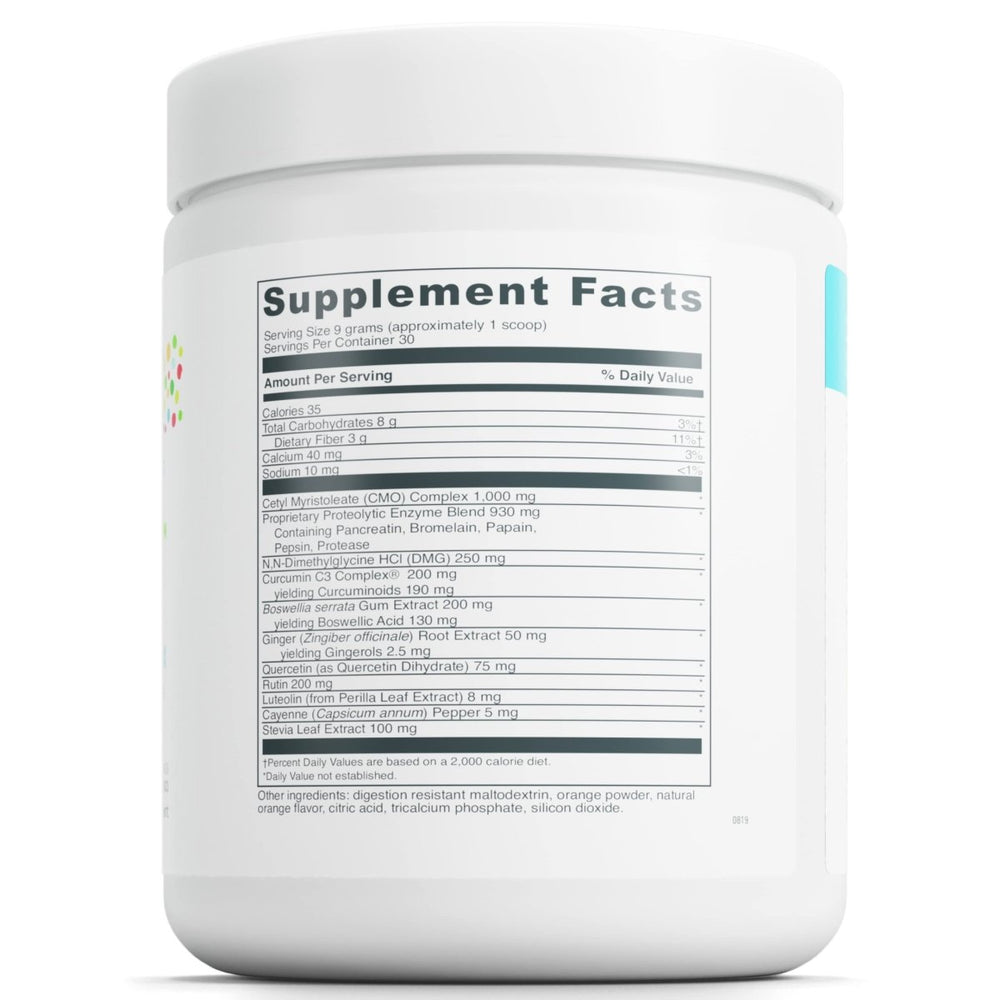 Little DaVinci Enzflame Kids - Powder Drink Mix Supplement to Support Muscle and Joint Comfort, Mobility and Immune Health* - With Calcium, Sodium, Enzymes, DMG, and More - Orange Flavor - 30 Servings - The Oasis of Health