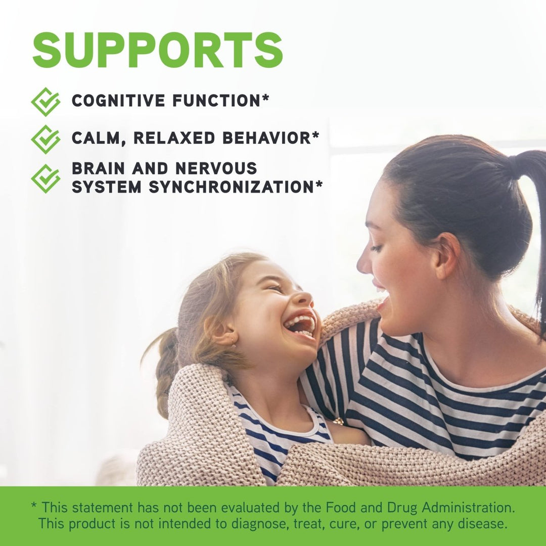 Little DaVinci Sync Up - Liquid Supplement for Kids to Support Cognitive Function, Social Interaction, Focus and Immune Response* - With Sunflower Lecithin and More - Berry Flavor - 60 ml, 60 Servings - The Oasis of Health