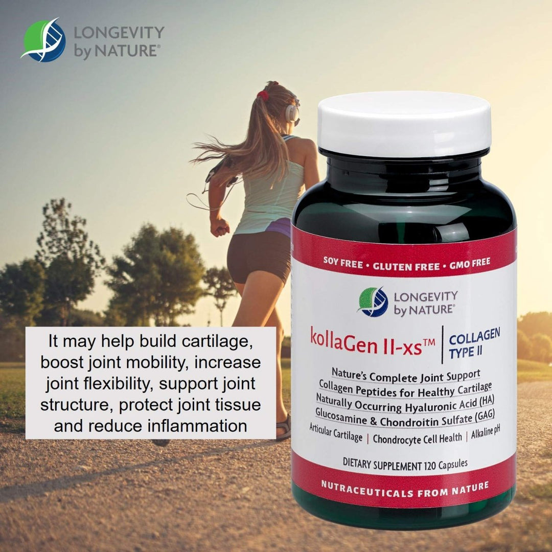 Longevity by Nature - KollaGen II - xs Collagen Type II - 120 Capsules 00215 - The Oasis of Health