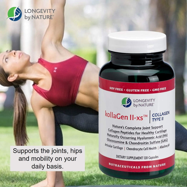 Longevity by Nature - KollaGen II - xs Collagen Type II - 120 Capsules 00215 - The Oasis of Health
