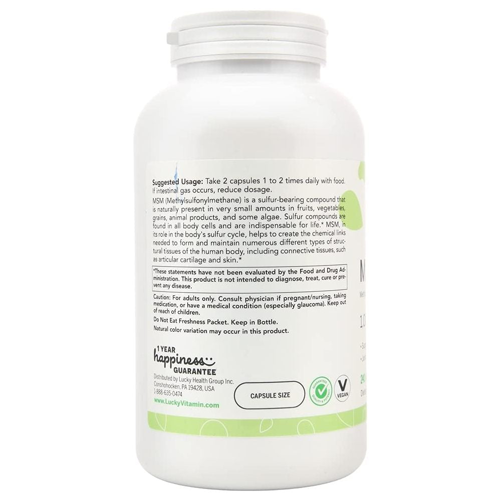 Lucky Brand - M.S.M 1000mg 240 VCAPS - The Oasis of Health