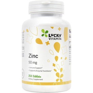 Lucky Brand - ZINC GLUCONATE 50mg 250 TABS - The Oasis of Health