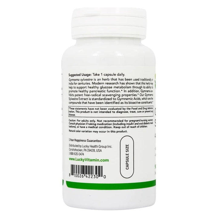 Lucky Herbs Gymnema Sylvestre 400 mg 90 Vcaps - The Oasis of Health