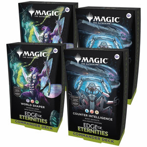Magic: The Gathering Edge of Eternities Commander Deck Bundle - 1 of Each Deck (1 World Shaper + 1 Counter Intelligence) - The Oasis of Health