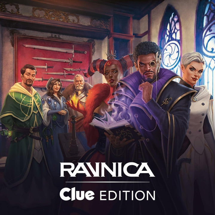 Magic: The Gathering Ravnica: Clue Edition - 3 - 4 Player Murder Mystery Card Game (Includes 8 Ready - to - Play Boosters, 21 Evidence Cards, 1 Foil Shock Land, and Detective Game Accessories) - The Oasis of Health